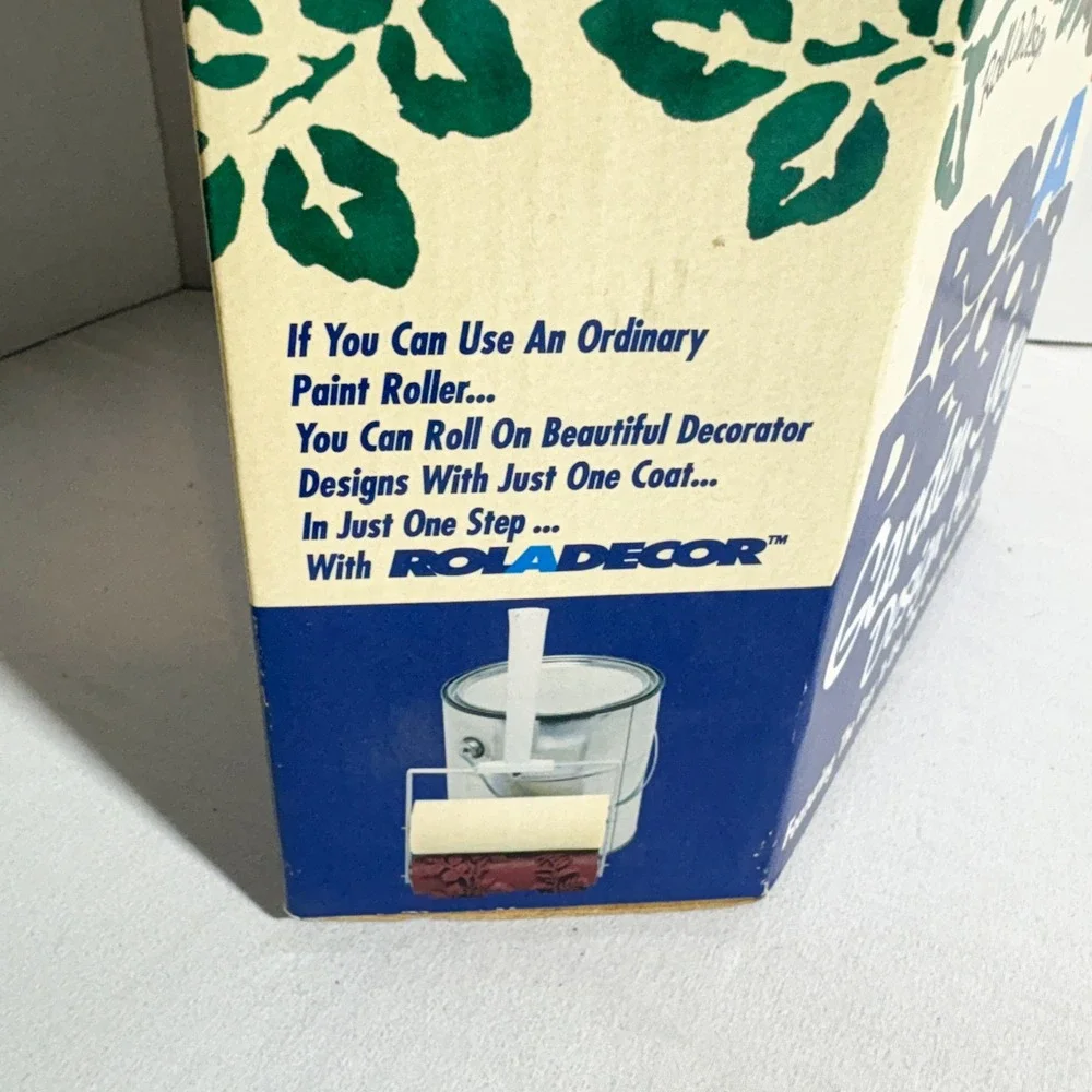 Vintage Garden Ivy Design Pattern Paint Roller Kit 1998 Emson Rola Decor SEALED